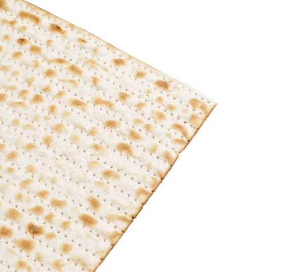 Εβραϊκή Matza Flatbread Για Πάσχα Λευκό Φόντο — Φωτογραφία Αρχείου