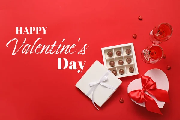 Beautiful Greeting Card Valentine Day Celebration — Stock Photo, Image