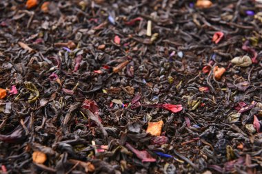 Arkaplan olarak kuru çay yaprakları