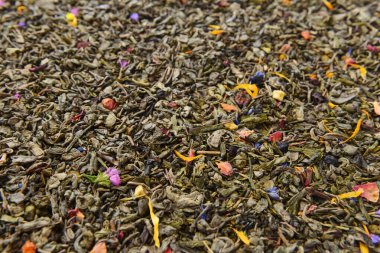 Arkaplan olarak kuru çay yaprakları