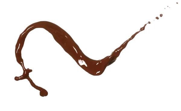 Розщеплення Гарячого Шоколаду Білому Тлі — стокове фото