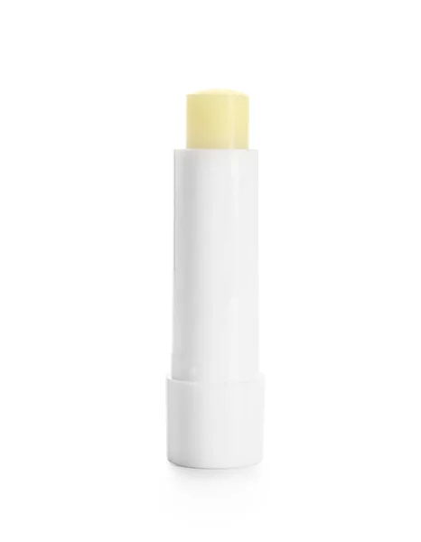 Natural Lip Balm White Background — Stock Photo, Image