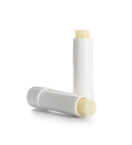 Natural Lip Balms White Background — Stock Photo, Image