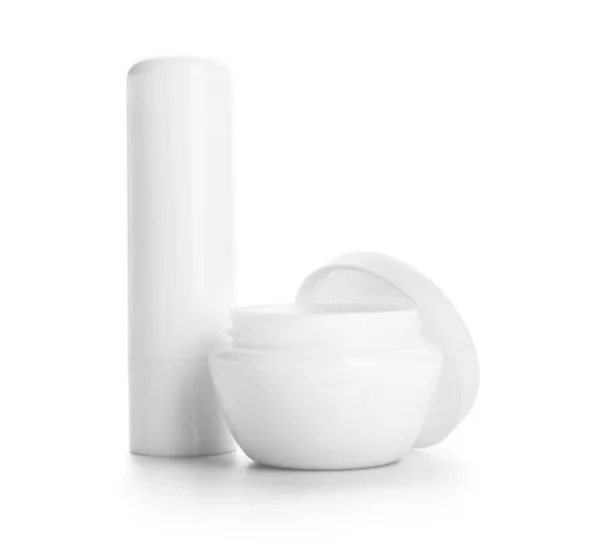 Natural Lip Balms White Background — Stock Photo, Image