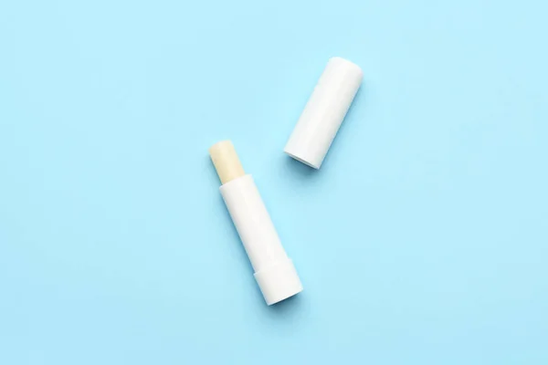 Natural Lip Balms Color Background — Stock Photo, Image