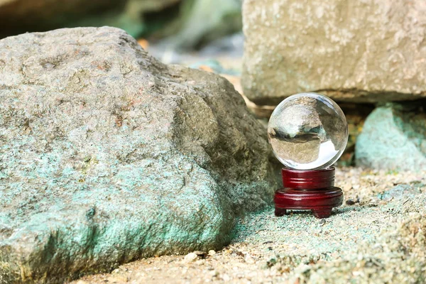 Crystal Ball Fortune Teller Outdoors — Stock Photo, Image