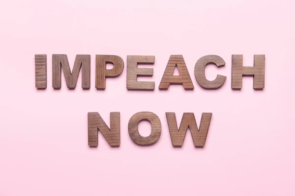 Text Impeach Now Color Background — Stock Photo, Image