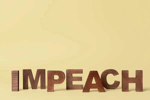 Word Impeach Color Background — Stock Photo, Image