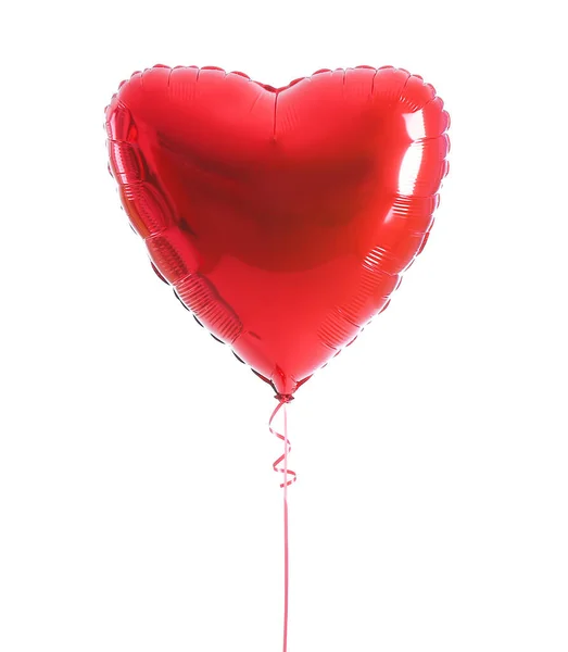 Heart Shaped Air Balloon White Background — Stock Photo, Image