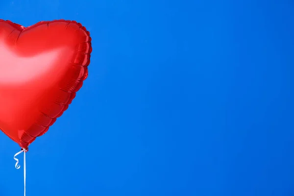 Heart Shaped Air Balloon Color Background — Stock Photo, Image
