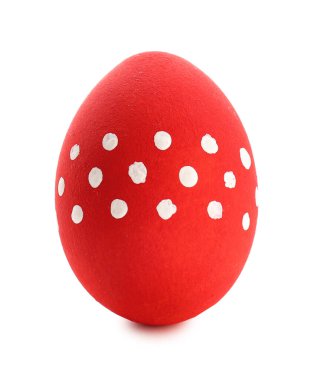 Beyaz arka planda güzel bir Paskalya yumurtası
