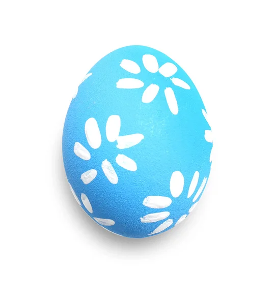 Hermoso Huevo Pascua Sobre Fondo Blanco —  Fotos de Stock
