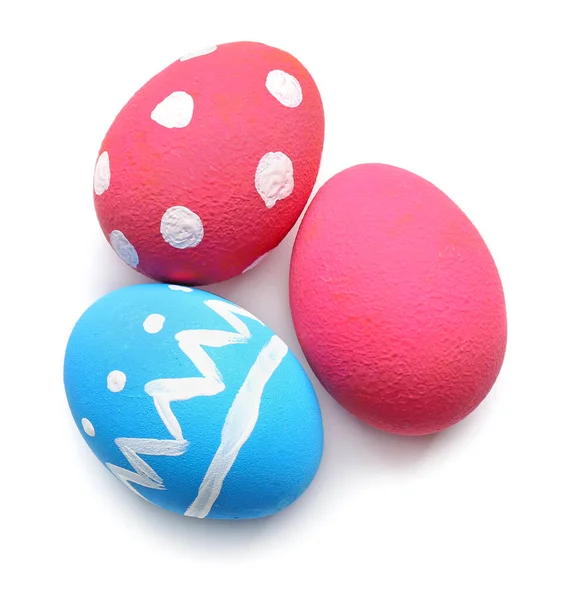 Beautiful Easter Eggs White Background — Stock Photo, Image