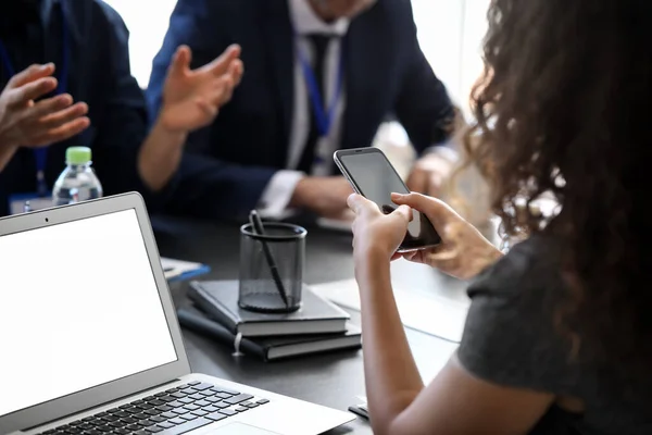 Team Affärsmän Mötet Office Närbild — Stockfoto