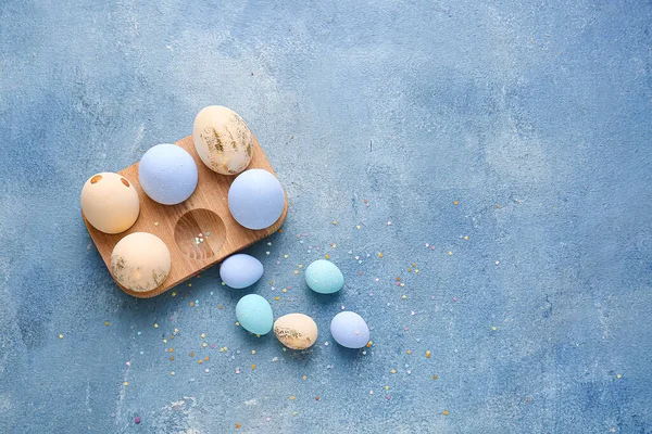 Beautiful Easter Eggs Color Background — Stock Photo, Image