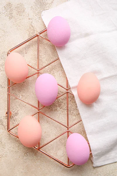 Beautiful Easter Eggs Light Background — Stock Photo, Image