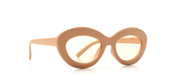 Stilvolle Sonnenbrille Auf Weißem Hintergrund — Stockfoto