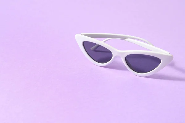 Stylish Sunglasses Color Background — Stock Photo, Image