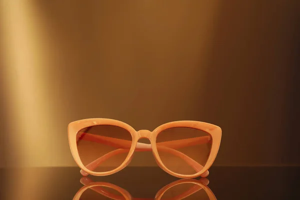 Stylish Sunglasses Dark Background — Stock Photo, Image