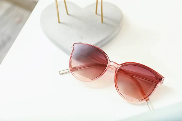 Stylish Female Sunglasses Table — Stock Photo, Image