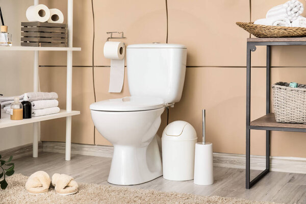 Stylish interior of modern restroom