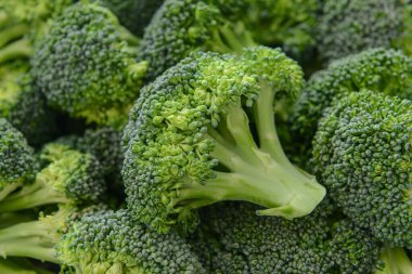 Taze yeşil brokoli lahana, yakın plan.