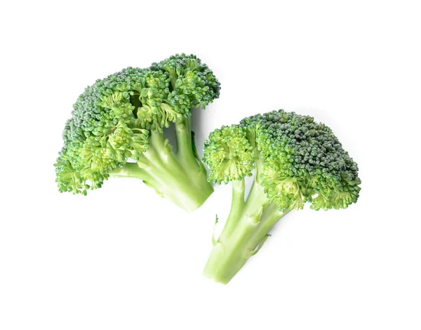 Verse Broccoli Kool Witte Achtergrond — Stockfoto