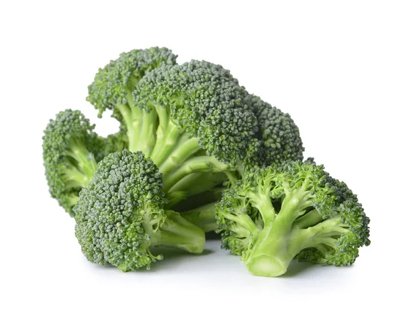 Verse Broccoli Kool Witte Achtergrond — Stockfoto