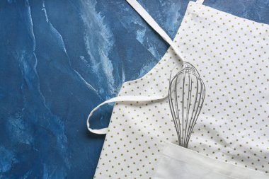 Önlük ve çırpma renk arkaplanı, yakın plan