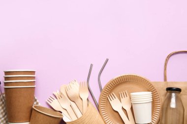 Renk arkaplanında eko tablo çalışması