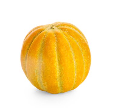 Beyaz arka planda tatlı olgun kavun