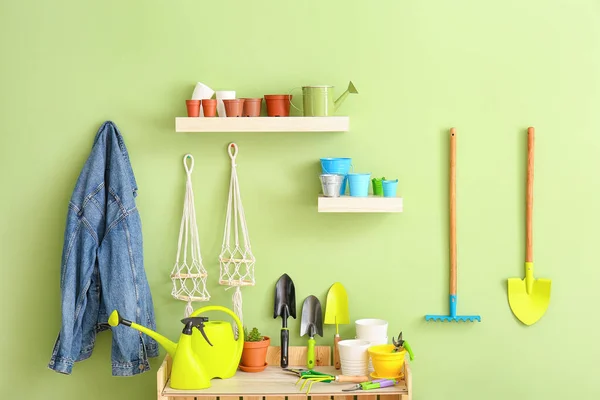 Set Gardening Supplies Barn — Stock Photo, Image