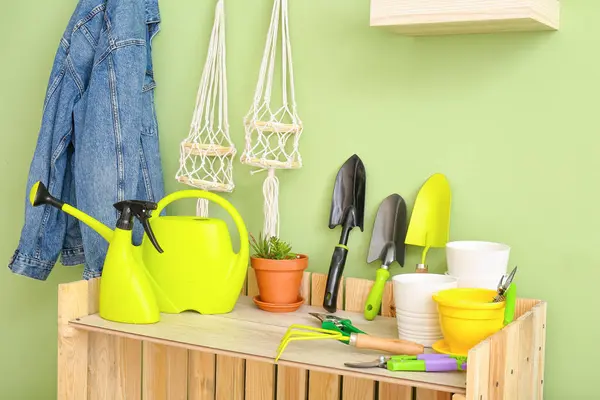 Set Gardening Supplies Barn — Stock Photo, Image