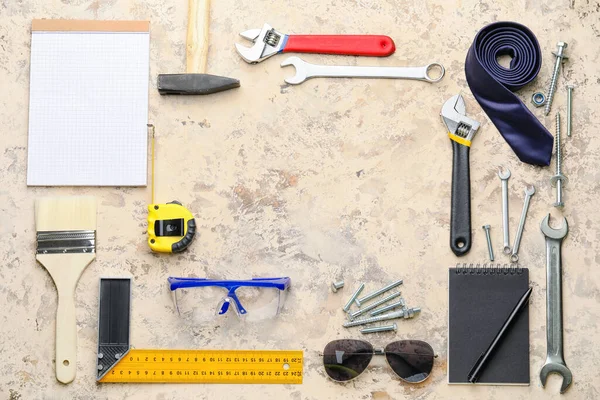 Set Tools Light Background — Stock Photo, Image