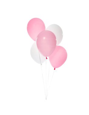 Beyaz zemin üzerinde hava balonları