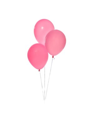 Beyaz zemin üzerinde hava balonları