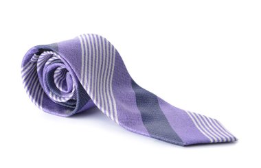 Beyaz arkaplanda şık kravat