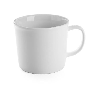 Beyaz arkaplanda boş bardak