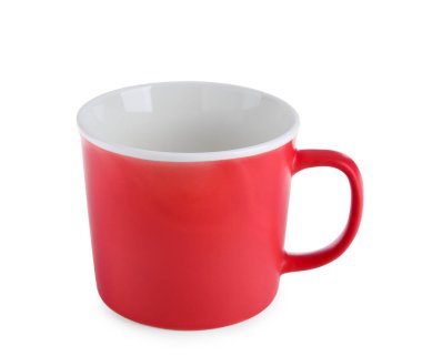 Beyaz arkaplanda boş bardak