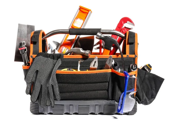 Beyaz arkaplanda inşaat araçları kümesi