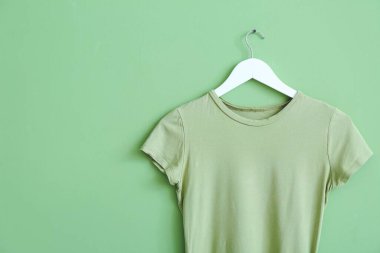 Renkli tişörtlü askı