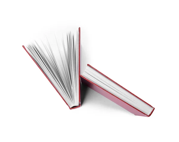 Books Red Cover White Background — Stock Photo, Image