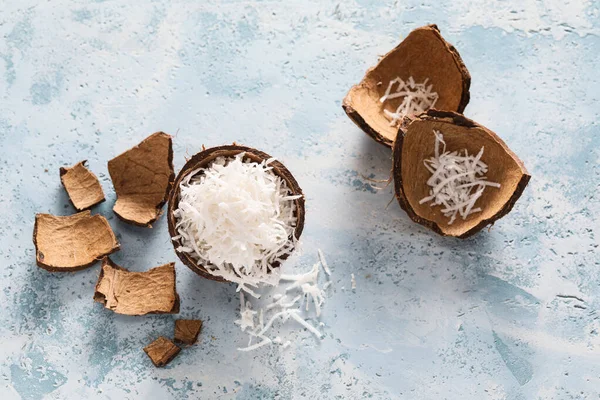 Coconut Flakes Color Background — Stock Photo, Image