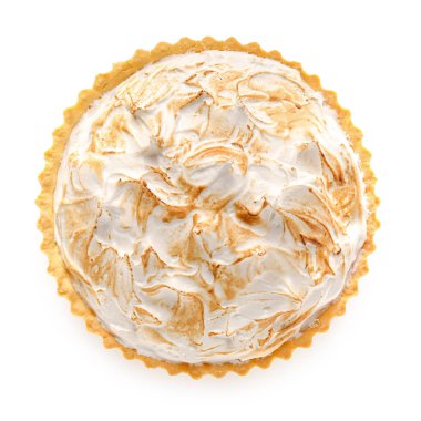 Beyaz arka planda lezzetli hindistan cevizli turta