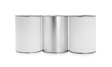 Beyaz arkaplanda boya kutuları