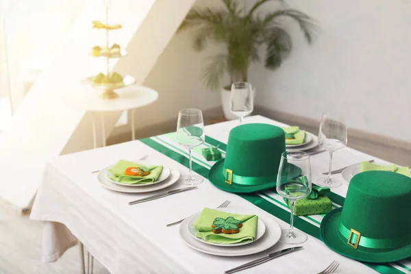 Table Set Patrick Day Celebration — Stock Photo, Image