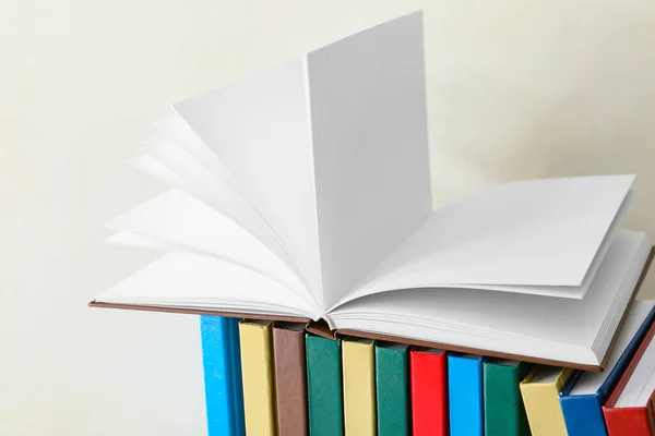 Stack Books Light Background — Stock Photo, Image