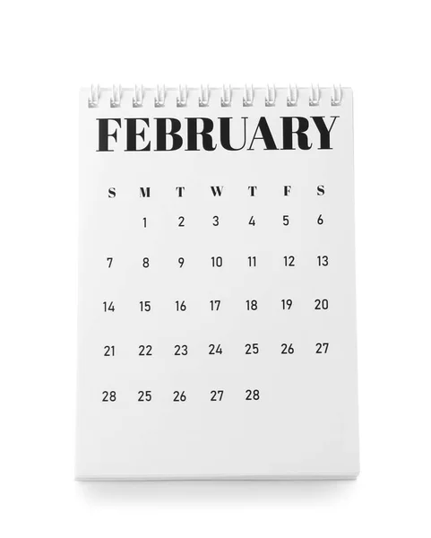 Flip Paper Calendar White Background — Stock Photo, Image