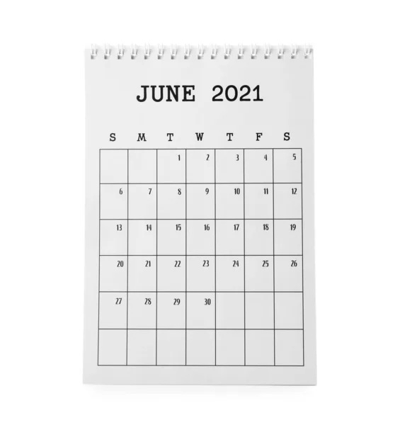 Flip Paper Calendar White Background — Stock Photo, Image