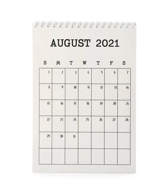 Flip Paper Calendar White Background — Stock Photo, Image